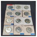 (12) 40% KENNEDY HALF DOLLARS