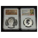 2014 SILVER REV PROOF KENNEDY, 2009 LINCOLN ULTRA