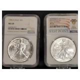 2015 W BURNISHED MS70 SILVER EAGLE