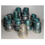 COLLECTION OF GLASS INSULATORS