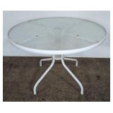 ROUND GLASS TOP PATIO TABLE