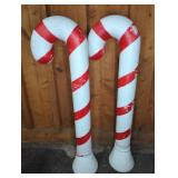 PAIR CANDY CANE BLOW MOLDS