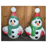 (2) SNOWMAN BLOW MOLDS