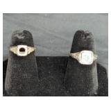 (2) 18K GOLD RINGS
