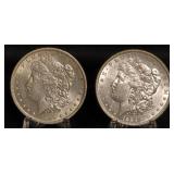 1884 & 1890-O MORGAN SILVER DOLLARS