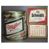 VINTAGE MILLER BEER WASTE BIN, SCHMIDT