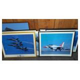 (7) FRAMED AIR FIGHTER PRINTS