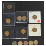 (12) UNSEARCHED INDIAN HEAD PENNIES