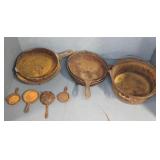 CAST IRON PANS / POTS - (1) WAGNER- RUSTY