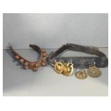 SLEIGH BELLS AND HORSE BRASSES HARNESS STRAP