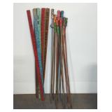 VINTAGE CARNIVAL CANES AND ADVERTISING YARD STICKS