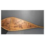 SNOWSHOE WOOD ENGRAVING ART PIECE, 42"X12"