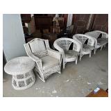 5 PC WICKER PATIO FURNITURE SET