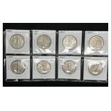 (8) WALKING LIBERTY HALF DOLLARS