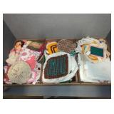 POT HOLDERS, CROCHETED DOILIES