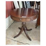 SINGLE DRAWER ROUND TOP IMPERIAL SIDE TABLE