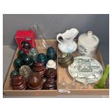 GROUP OF CRYSTAL, GLASS, CHINA, INSULATORS