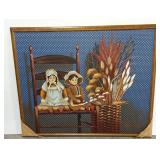 LARGE FOLK ART PAINTING