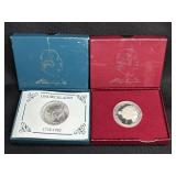 2 PC SET OF 1982 GEO WASHINGTON COMM. COINS