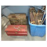TOOL BOXES W/ CONTENTS AND SAWS