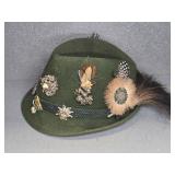 VINTAGE BAVARIAN HAT WITH PINS