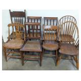 GROUPING OF 8 CHAIRS