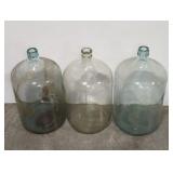 FIVE GALLON GLASS CARBOYS (3)