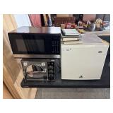 MINI FRIDGE, MICROWAVE, PRESSURE COOKER