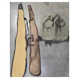 SOFT RIFLE CASES (2) AND CANVAS BACKPACK