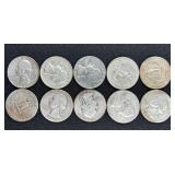 (10) SILVER QUARTERS