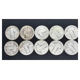 (10) SILVER QUARTERS