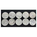 (10) SILVER QUARTERS
