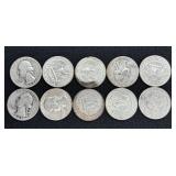 (10) SILVER QUARTERS