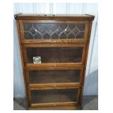 OAK BARRISTER BOOKCASE GLASS DOORS