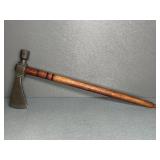 PIPE TOMAHAWK AXE W/ HANDMADE HANDLE, 18"L