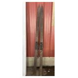 PAIR OF ANTIQUE WOODEN SKIS