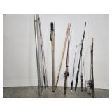 VINTAGE FISHING POLES (8)