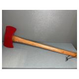 DOUBLE BLADE AXE, PAINTED HEAD, 28"L