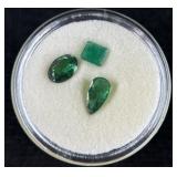 GENUINE EMERALDS (NEARLY 2 CTS)