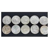 (10) SILVER QUARTERS