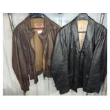 MENS LEATHER JACKETS (2) ONE AIR FORCE