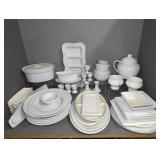 WHITE DINNERWARE AND SERVING PIECES