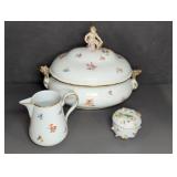 MEISSEN GERMAN PORCELAIN TUREEN PITCHER DISH