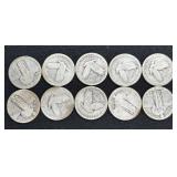 (10) SILVER QUARTERS