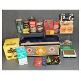 VINTAGE ADVERTISING BOXES AND TINS