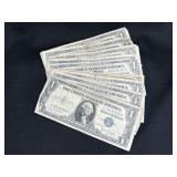 (10) 1935 D SERIES $1 SILVER CERTIFICATES