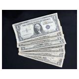 (10) 1935 D SERIES $1 SILVER CERTIFICATES