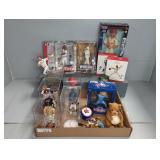 BASEBALL FIGURES, BOBBLEHEADS, HALLMARK ORNAMENTS