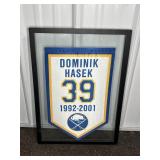 FRAMED DOMINIK HASEK BUFFALO SABRES BANNER, 15X21