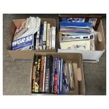 GROUP OF SPORTS BOOKS, PRINTS, LITERATURE